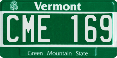 VT license plate CME169