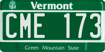VT license plate CME173