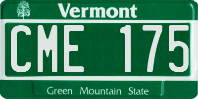 VT license plate CME175