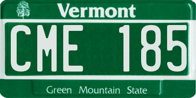 VT license plate CME185