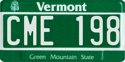 VT license plate CME198