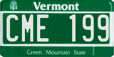 VT license plate CME199