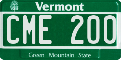 VT license plate CME200