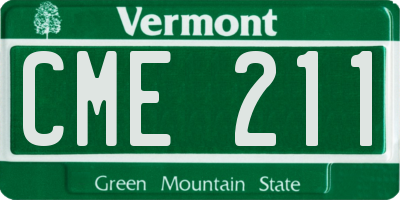 VT license plate CME211