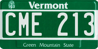VT license plate CME213