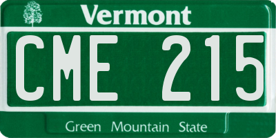 VT license plate CME215