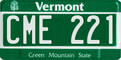 VT license plate CME221