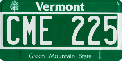 VT license plate CME225