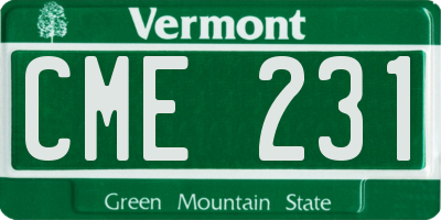 VT license plate CME231