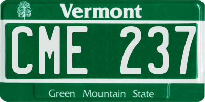 VT license plate CME237