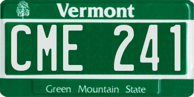 VT license plate CME241