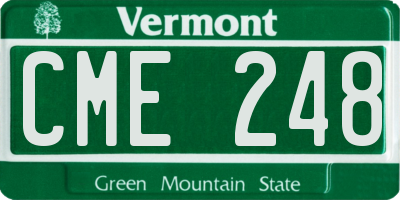 VT license plate CME248