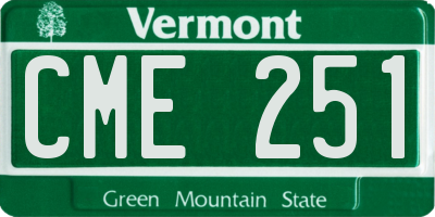 VT license plate CME251