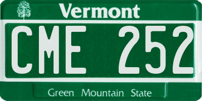 VT license plate CME252