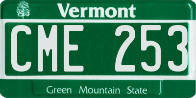 VT license plate CME253