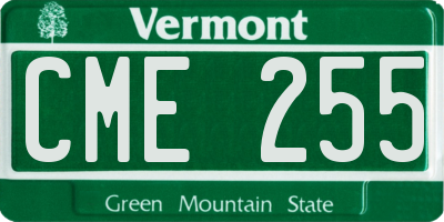 VT license plate CME255