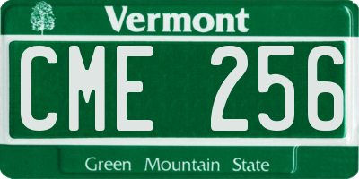 VT license plate CME256