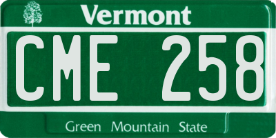 VT license plate CME258