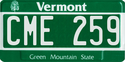 VT license plate CME259