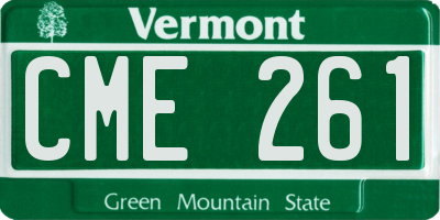 VT license plate CME261