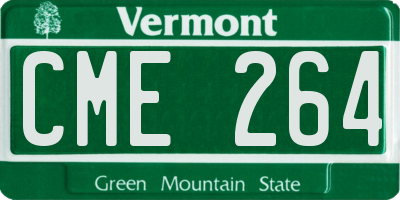 VT license plate CME264