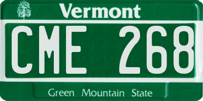 VT license plate CME268