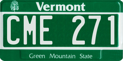 VT license plate CME271