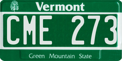 VT license plate CME273