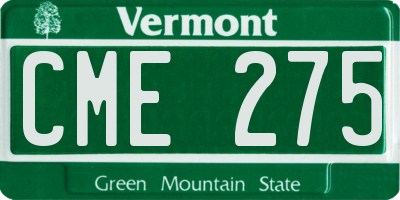 VT license plate CME275
