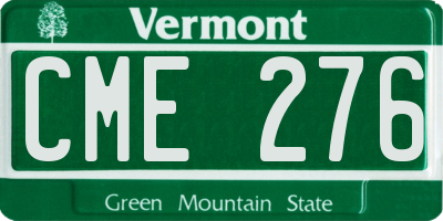 VT license plate CME276