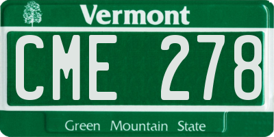 VT license plate CME278