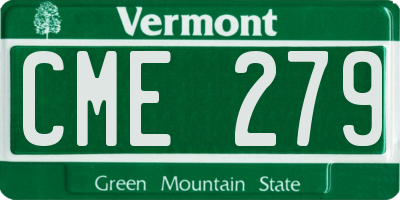 VT license plate CME279