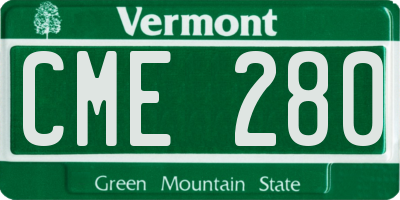 VT license plate CME280