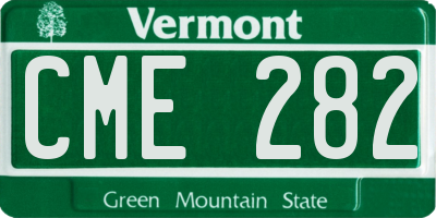 VT license plate CME282