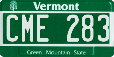 VT license plate CME283