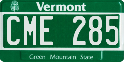 VT license plate CME285