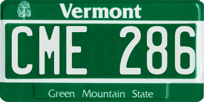 VT license plate CME286