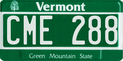 VT license plate CME288