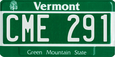 VT license plate CME291