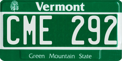 VT license plate CME292