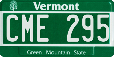 VT license plate CME295