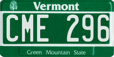 VT license plate CME296