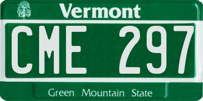 VT license plate CME297