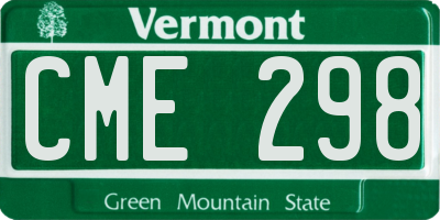 VT license plate CME298
