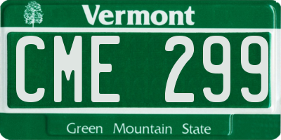 VT license plate CME299