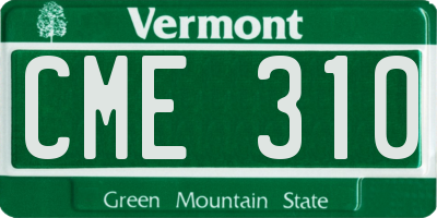VT license plate CME310