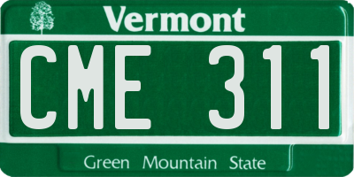 VT license plate CME311