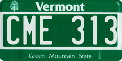 VT license plate CME313