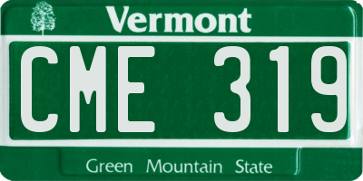 VT license plate CME319