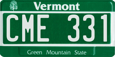 VT license plate CME331